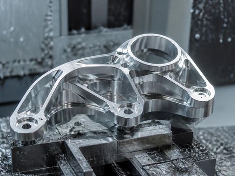 Fünfachsig gefrästes Aluminiumbauteil