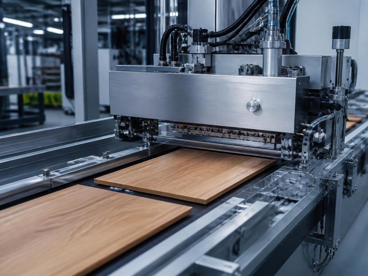 Auftragsanlage für Parkett- und Laminatveredelung im Werk